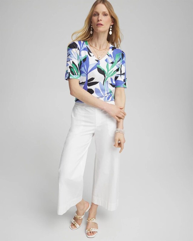 Tropical Everyday V-neck Tee - image 2